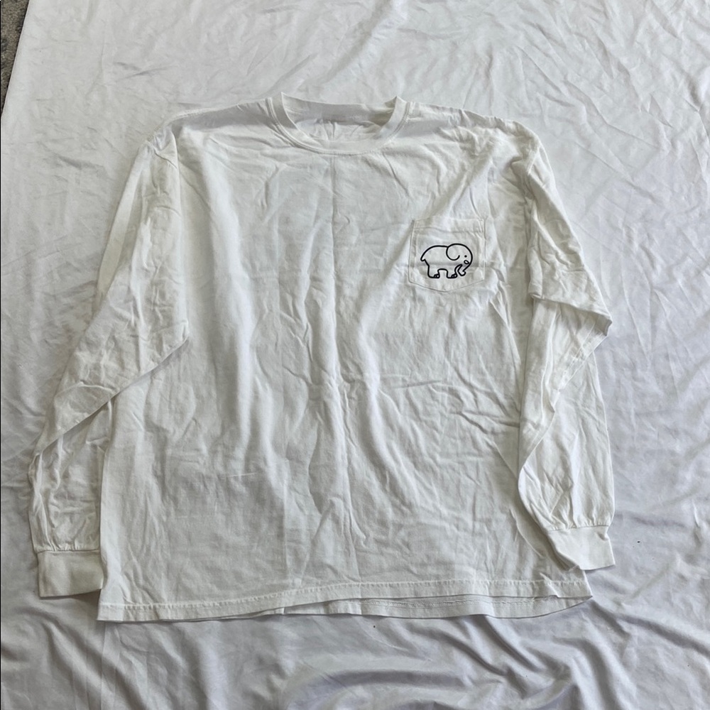 Ivory Ella White Long Sleeve with Elephant and Soccer Design